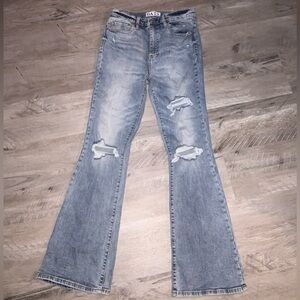 (Bin 3)  DAZE, flare distressed/ripped jeans, Size 28